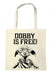 LOGOSHIRT - Harry Potter - Dobby is Free - Shopping Bag Eco - Resuable Shopper Bag - Original Licensed Design