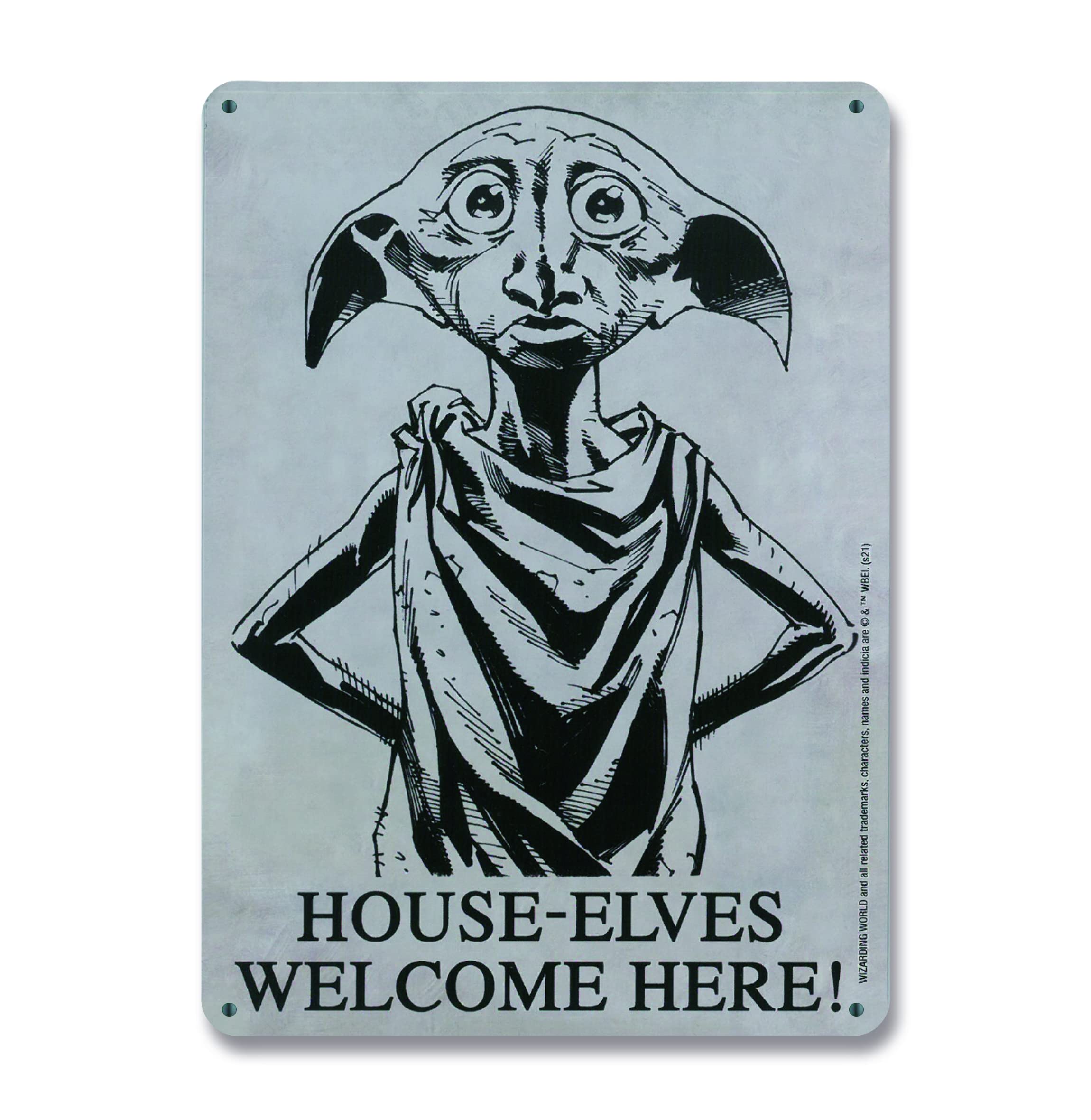 Harry Potter Blechschild House-Elves 15 x 21 cm