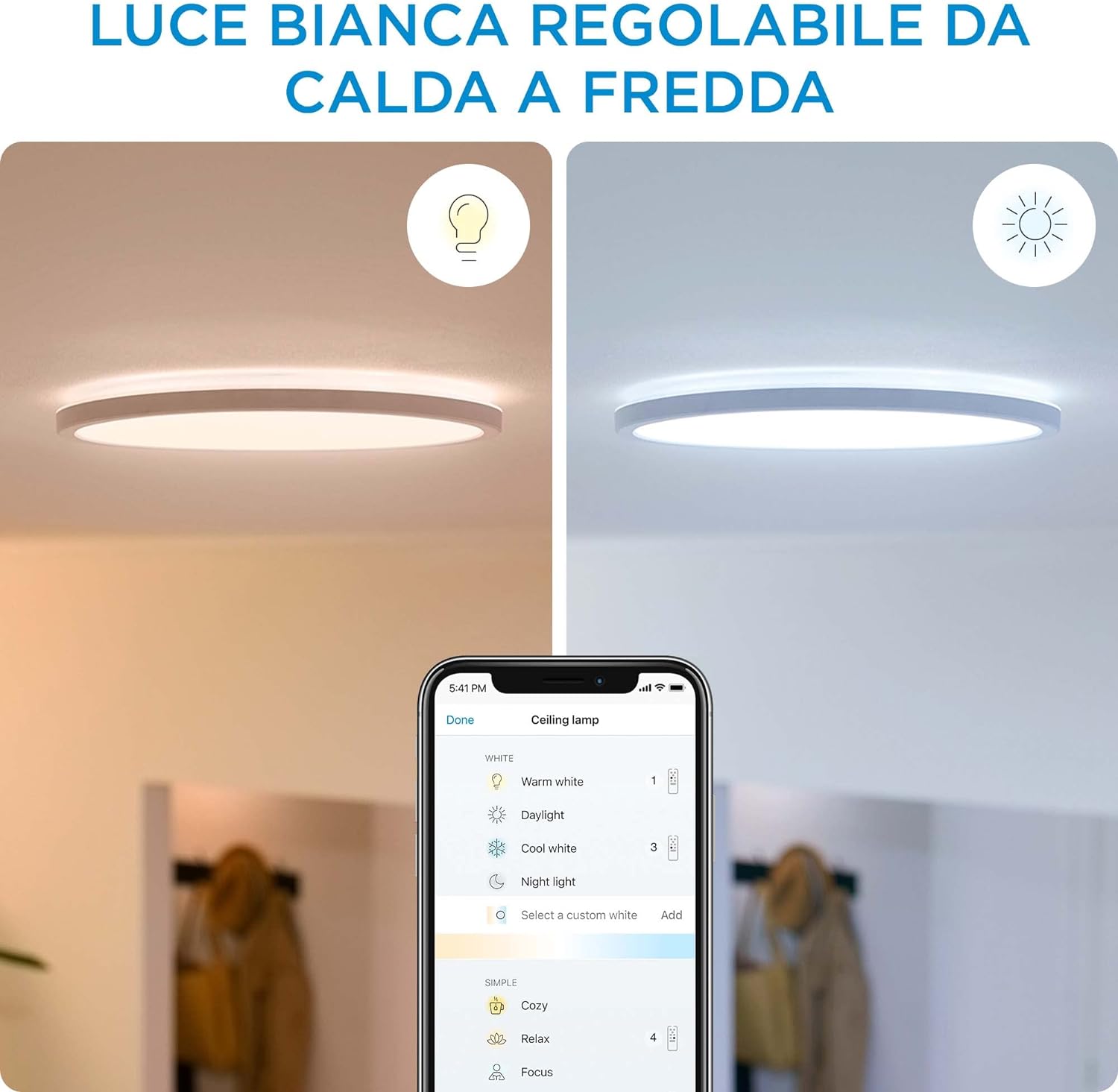 WiZ Plafondlamp SuperSlim - Warm- tot Koelwit Licht - Slimme LED Verlichting - Dimbaar - Geintegreerd LED - 14 W