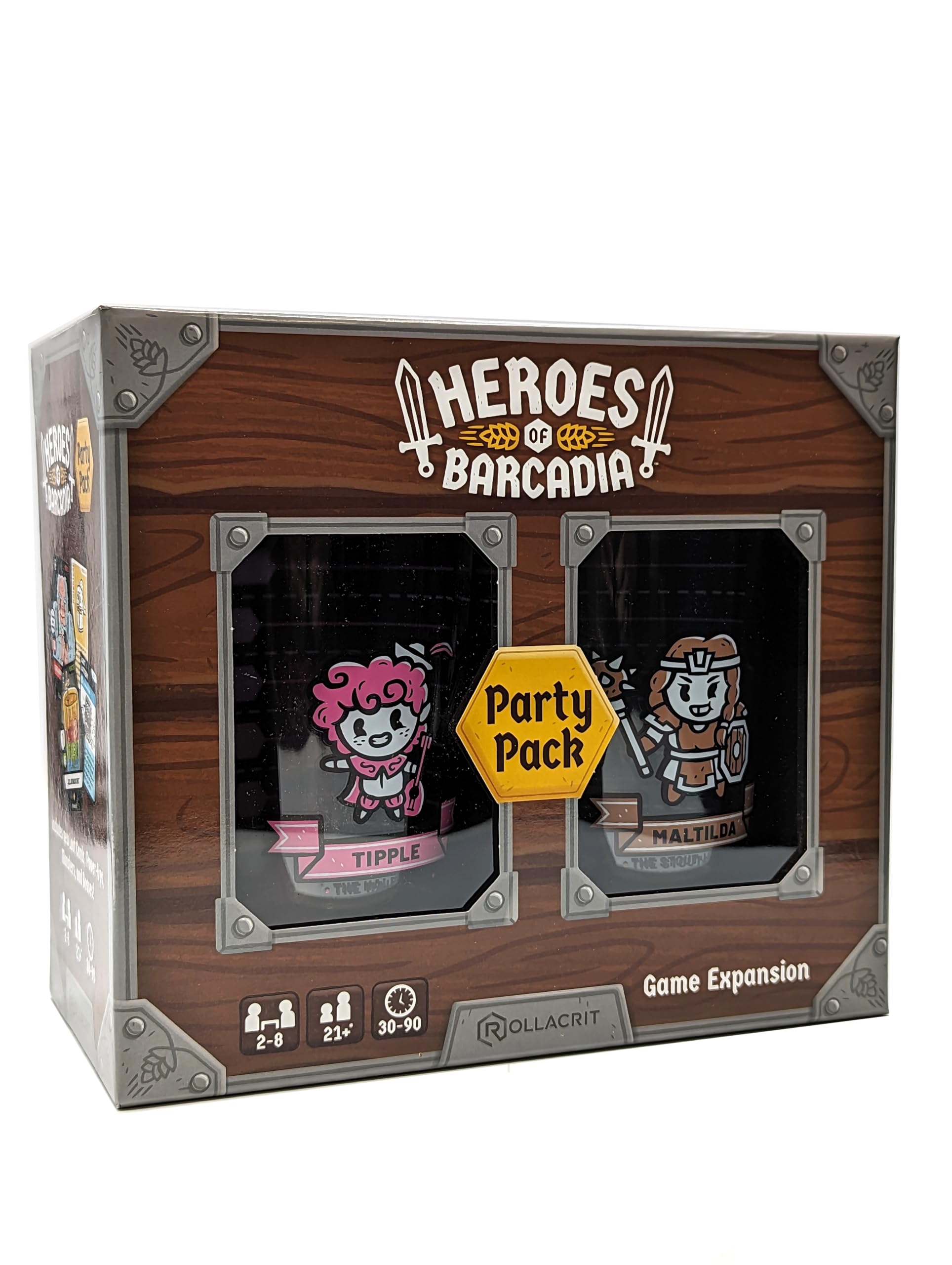 Rollacrit Corp | Heroes of Barcadia Party Pack Expansion | Dungeon Crawling Party Game | Ages 21+ | 30-90 Minutes Playing Time