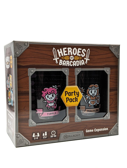 Rollacrit Corp | Heroes of Barcadia Party Pack Expansion | Dungeon Crawling Party Game | Ages 21+ | 30-90 Minutes Playing Time