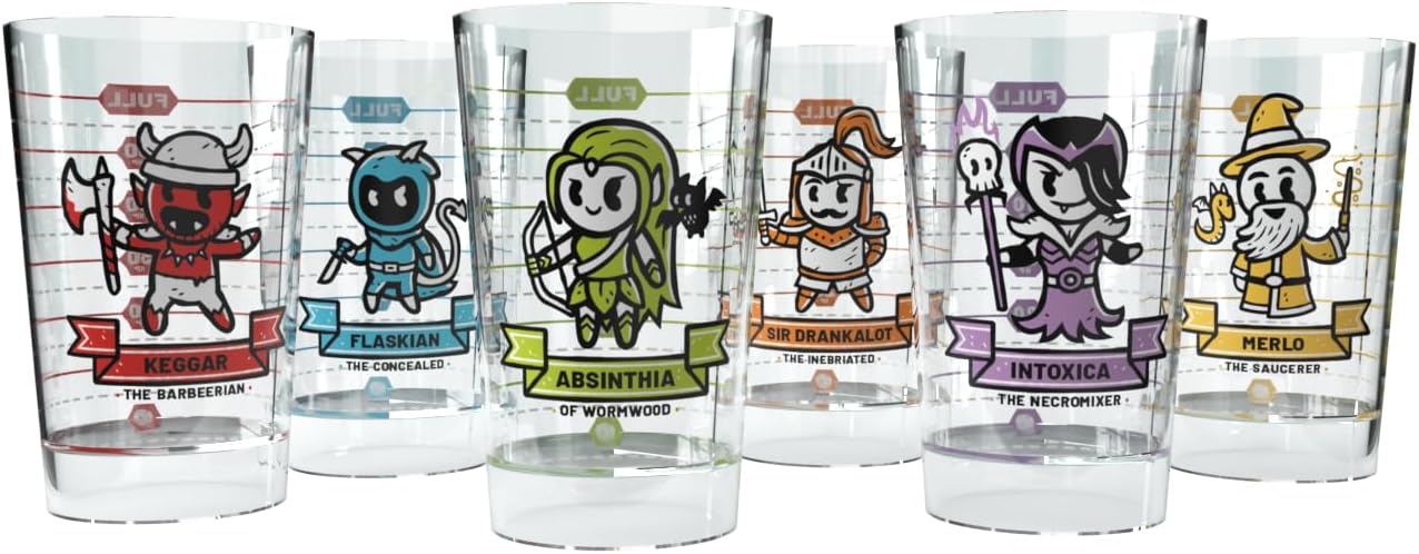 HEROES OF BARCADIA: Juego de mesa de exploración de mazmorras para beber | Sistema de daño de batalla de vida líquida | 2-6 jugadores | 18 años en adelante