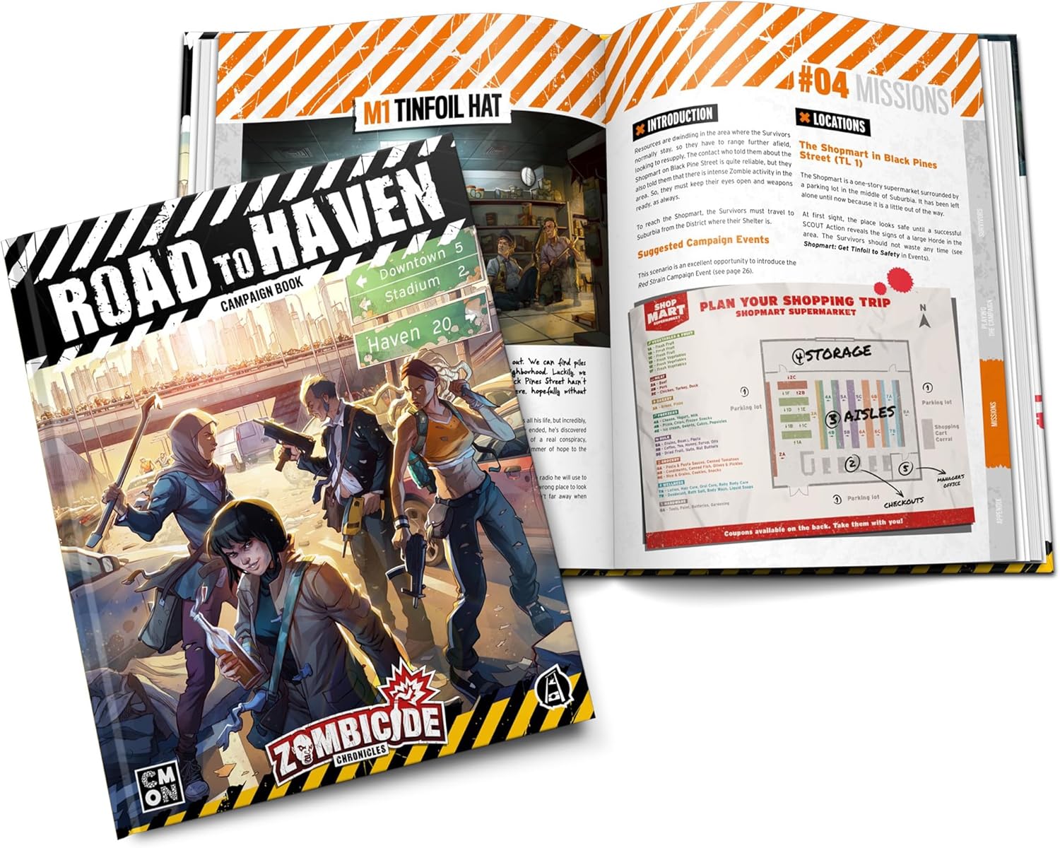 Zombicide Chronicles Roleplaying Game: Road to Haven Campaign Book - Survive The Zombie Outbreak with 10 Exciting Missions! Ages 14+, 2+ Players, 60+ Min Playtime, Made by CMON