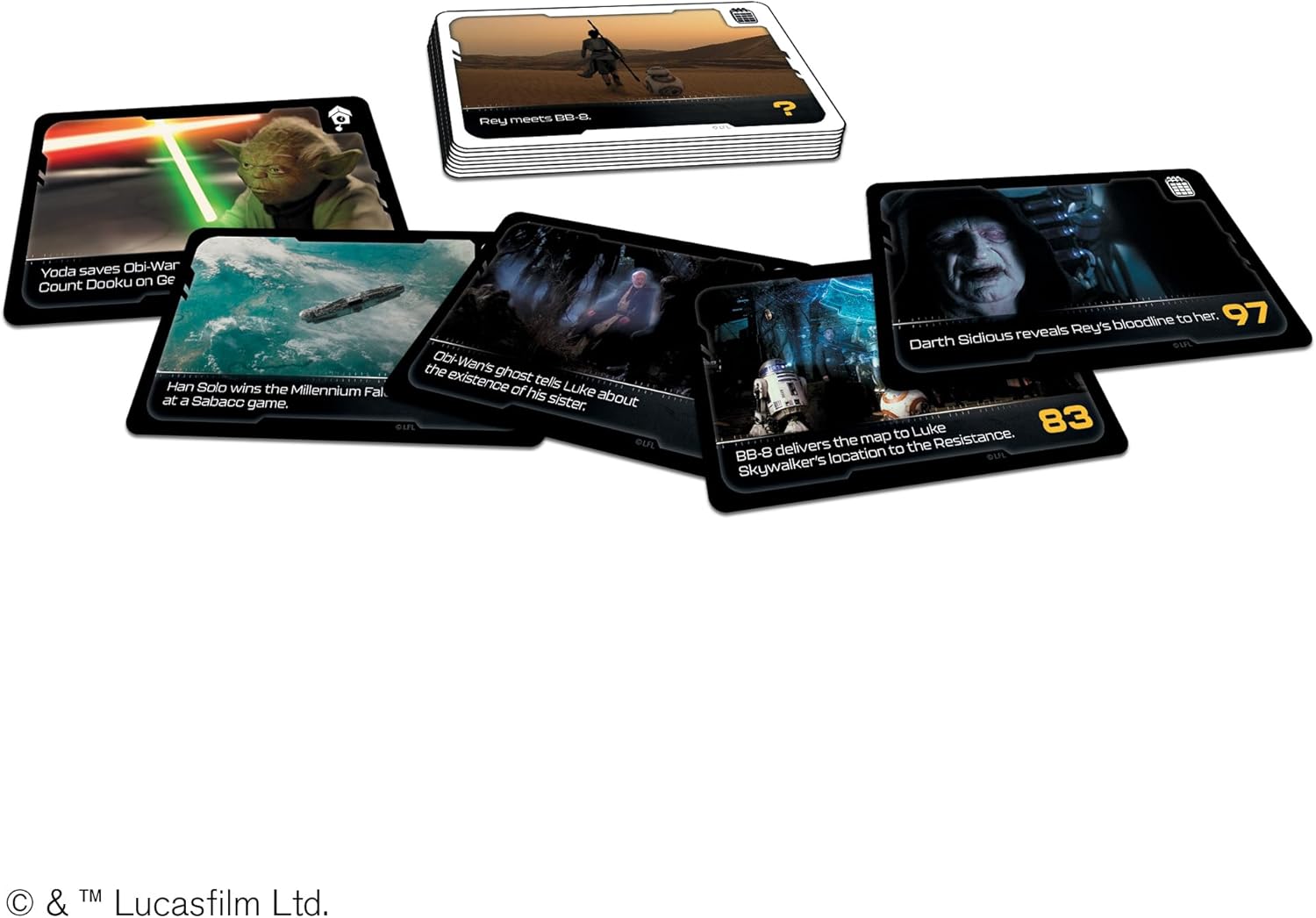Zygomatic Timeline Twist Star Wars Edition - ¡Organiza escenas icónicas de películas! Juego de preguntas cooperativas, divertido juego familiar para niños y adultos, a partir de 8 años, 2-6 jugadores