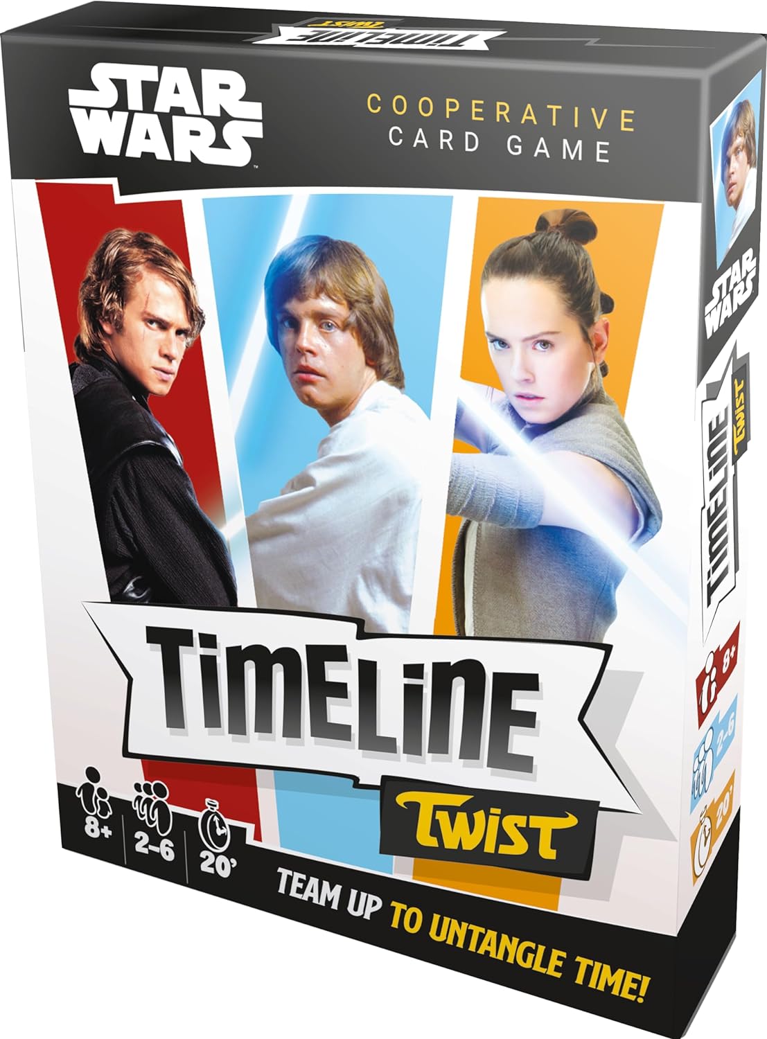 Zygomatic Timeline Twist Star Wars Edition - ¡Organiza escenas icónicas de películas! Juego de preguntas cooperativas, divertido juego familiar para niños y adultos, a partir de 8 años, 2-6 jugadores