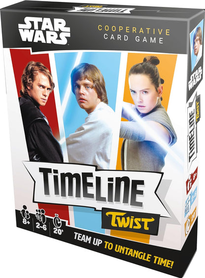 Zygomatic Timeline Twist Star Wars Edition - ¡Organiza escenas icónicas de películas! Juego de preguntas cooperativas, divertido juego familiar para niños y adultos, a partir de 8 años, 2-6 jugadores