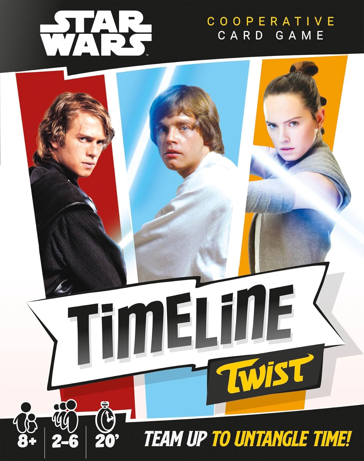 Zygomatic Timeline Twist Star Wars Edition - ¡Organiza escenas icónicas de películas! Juego de preguntas cooperativas, divertido juego familiar para niños y adultos, a partir de 8 años, 2-6 jugadores