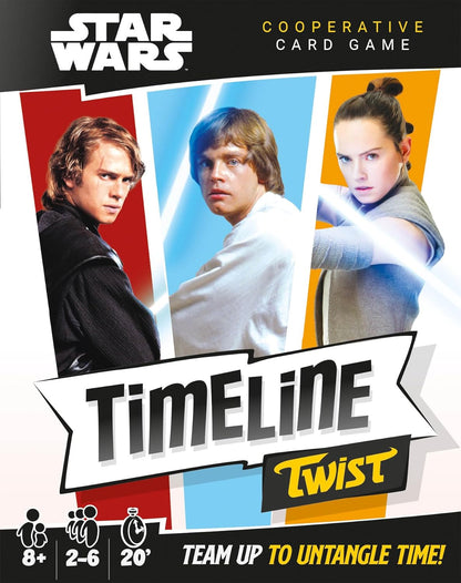 Zygomatic Timeline Twist Star Wars Edition - ¡Organiza escenas icónicas de películas! Juego de preguntas cooperativas, divertido juego familiar para niños y adultos, a partir de 8 años, 2-6 jugadores