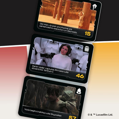 Zygomatic Timeline Twist Star Wars Edition - ¡Organiza escenas icónicas de películas! Juego de preguntas cooperativas, divertido juego familiar para niños y adultos, a partir de 8 años, 2-6 jugadores