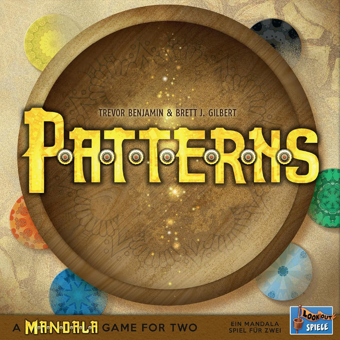 Patterns: A Mandala Game - Engaging Strategy Board Game with Unique Tea Towel Play Mat, Fun Family Game for Kids and Adults, Ages 10+, 2 Players, 15 Minute Playtime, Made by Lookout Games