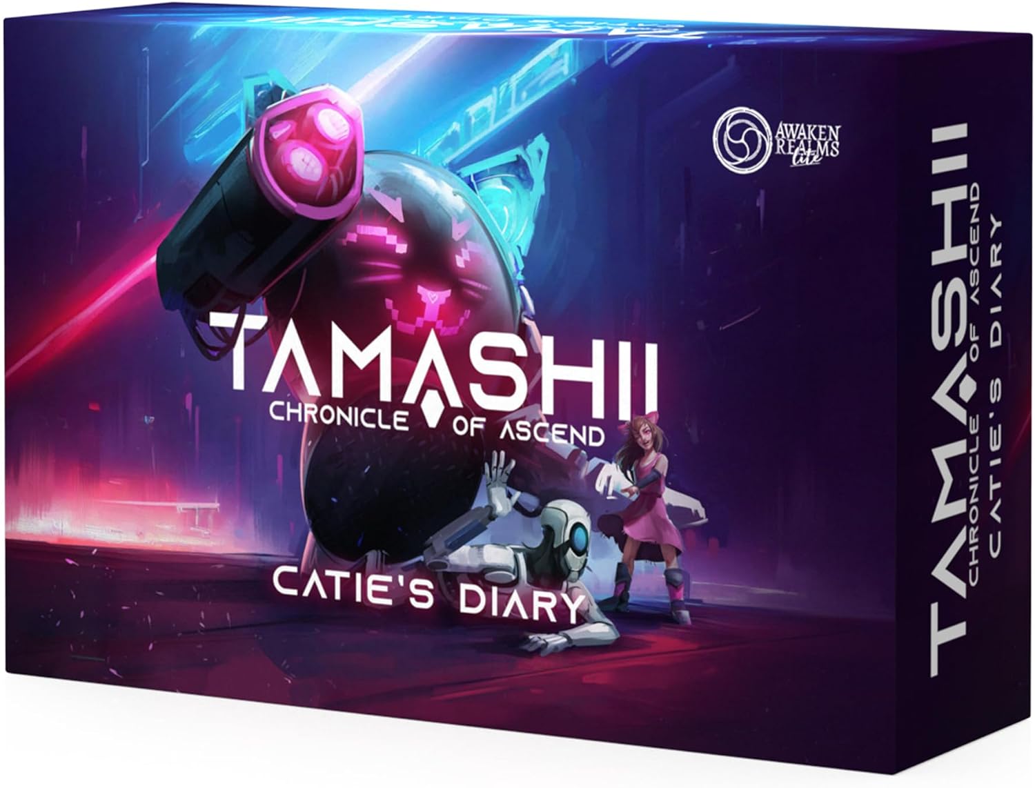 Tamashii: Chronicles of Ascend Catie's Diary Miniatures - Immerse Yourself in Catie's Whimsical World! Sci-Fi Strategy Game, Ages 14+, 1-4 Players, 45-90 Min Playtime, Made by Awaken Realms