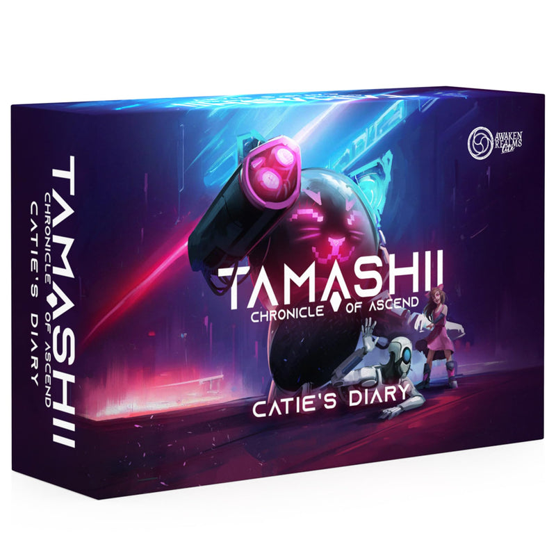 Tamashii: Chronicles of Ascend Catie's Diary Miniatures - Immerse Yourself in Catie's Whimsical World! Sci-Fi Strategy Game, Ages 14+, 1-4 Players, 45-90 Min Playtime, Made by Awaken Realms