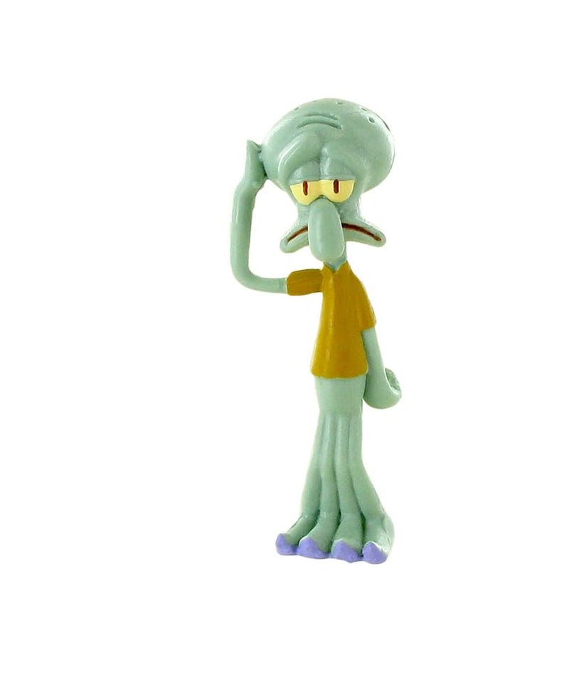 Bob Esponja Figura calamardo, sólido, Color Verde, 8 cm (Comansi 99094