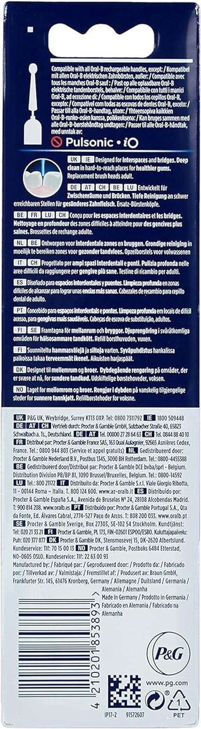 Oral-B Interspace Brush Heads - 2 Heads Blue 2 Count (Pack of 1)