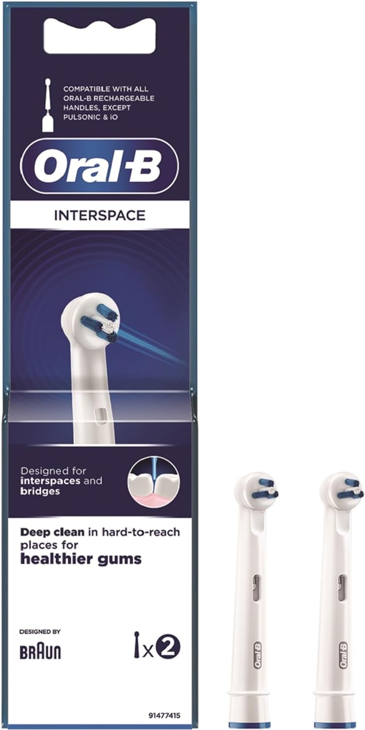 Oral-B Interspace Brush Heads - 2 Heads Blue 2 Count (Pack of 1)