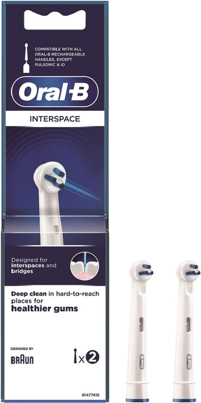 Oral-B Interspace Brush Heads - 2 Heads Blue 2 Count (Pack of 1)