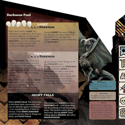 Return to Dark Tower: RPG Adversary GM Screen - Roleplaying Game Accessory, Full-Color 3 Panel Screen