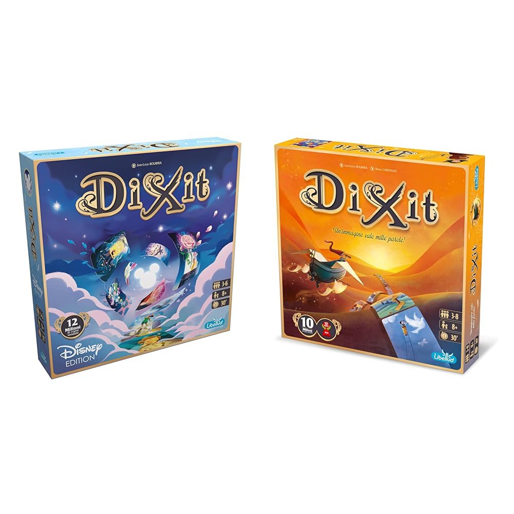 Asmodee - Dixit: Disney - Gioco da Tavolo di Fantasia e Immaginazione con i Personaggi Disney & Dixit - Gioco da Tavolo di Immaginazione e Fantasia, 3-8 Giocatori, 8+ Anni, Edizione in Italiano