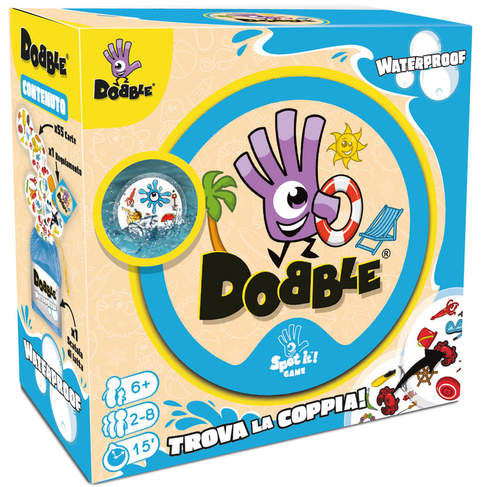 Asmodee Dobble: Waterproof, Whole Family Card Game, 8247, Single