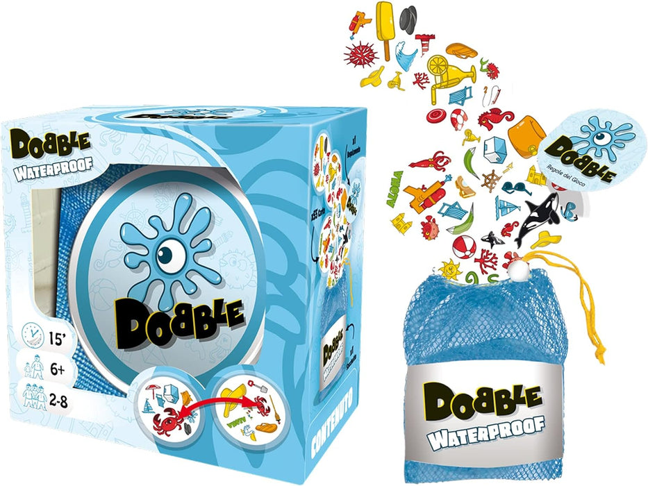 Asmodee Dobble: Waterproof, Whole Family Card Game, 8247, Single