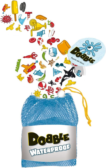 Asmodee Dobble: Waterproof, Whole Family Card Game, 8247, Single