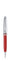 Pelikan elegante Bolígrafo metálico Linea Jazz, clip elástico y mecanismo giratorio, cuerpo rojo y plata, tinta Pelikan negra - 0F0R60