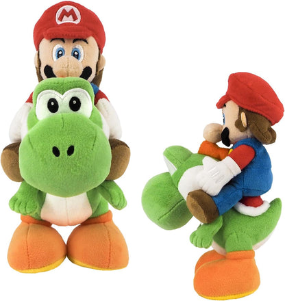 SUPER MARIO - Mario et Yoshi - Peluche 21cm Mario & Yoshi