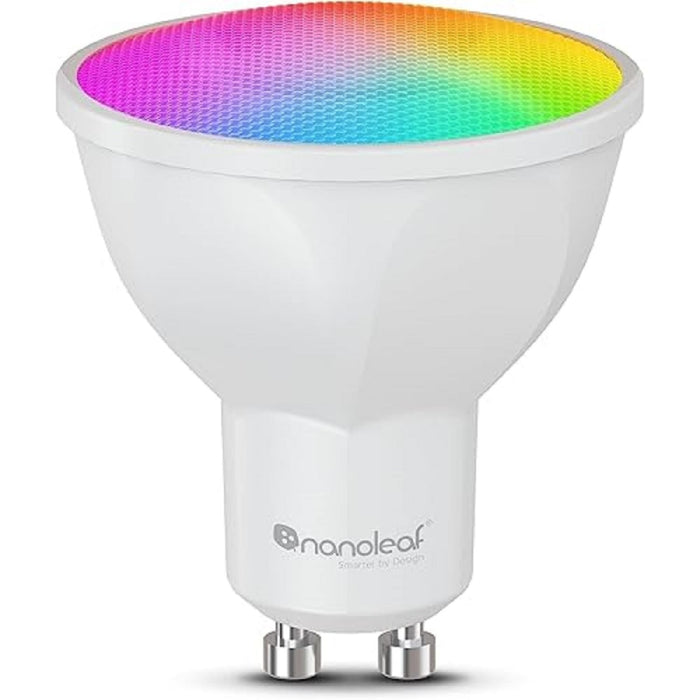 nanoleaf Matte Essentials Light Bulb, Smart RGBW GU10 LED Lamp - Matte Over Thread, Bluetooth 16 Million Colours LED Lamp, Screen Sync, Works with Alexa Google Home Apple, Decoration and Gaming