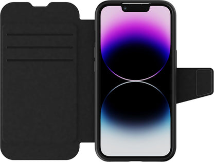 Tech 21 EvoLite Wallet Case for iPhone 14-3 card slot wallet, Black