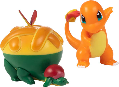 Pokemon Battle Ready! Figure Set, 8 Pieces - Playset with 2 & 3 inch Figures Charmander, Bulbasaur, Squirtle, Lucario, Zubat - Gift for Kids, Boys, Girls