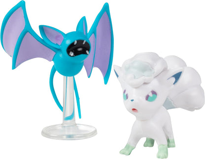 Pokemon Battle Ready! Figure Set, 8 Pieces - Playset with 2 & 3 inch Figures Charmander, Bulbasaur, Squirtle, Lucario, Zubat - Gift for Kids, Boys, Girls