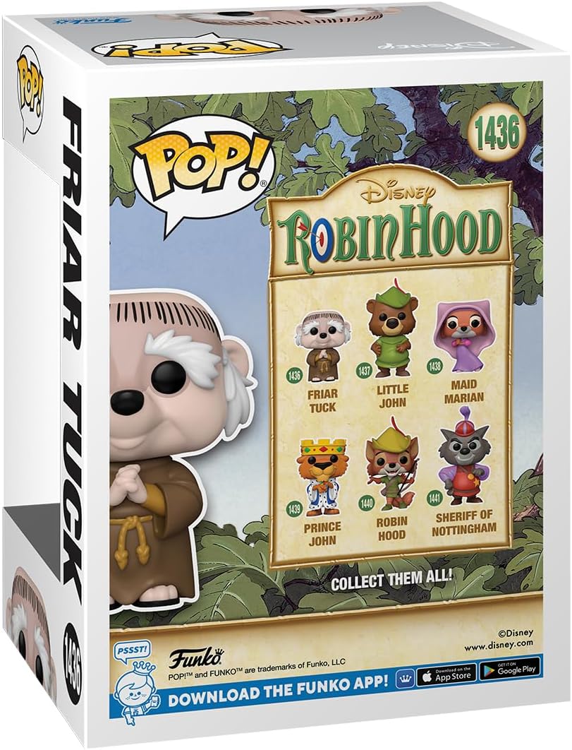 Funko POP! Disney: Robin Hood - Friar Tuck - Collectable Vinyl Figure - Gift Idea - Official Merchandise - Toys for Kids & Adults - Movies Fans - Model Figure for Collectors and Display