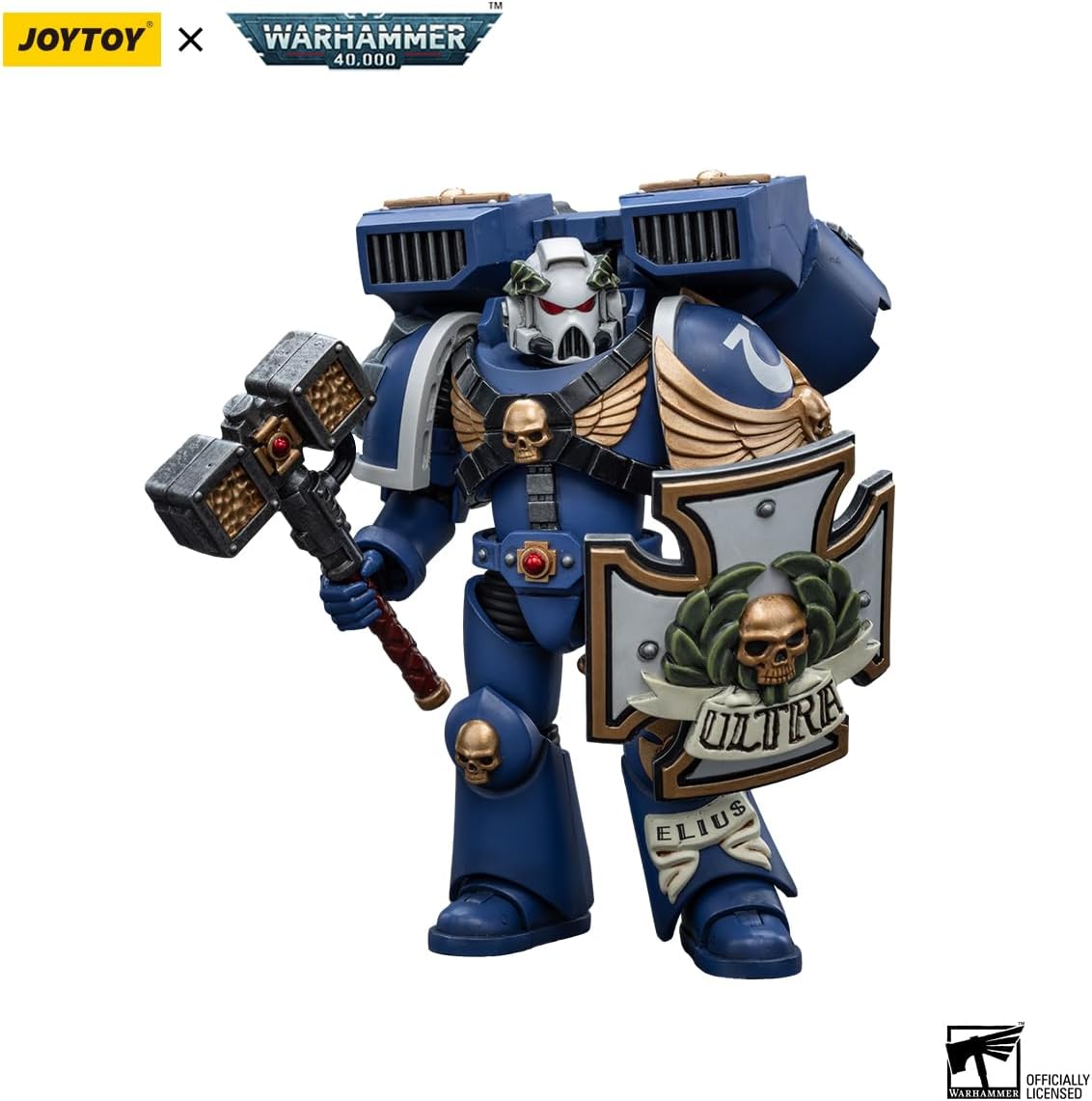 JoyToy Warhammer 40K: Ultramarines Vanguard Veteran with Thunder Hammer 1:18 Scale Action Figure