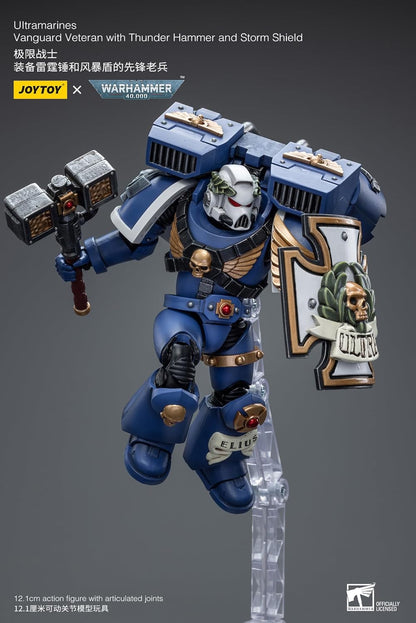 JoyToy Warhammer 40K: Ultramarines Vanguard Veteran with Thunder Hammer 1:18 Scale Action Figure