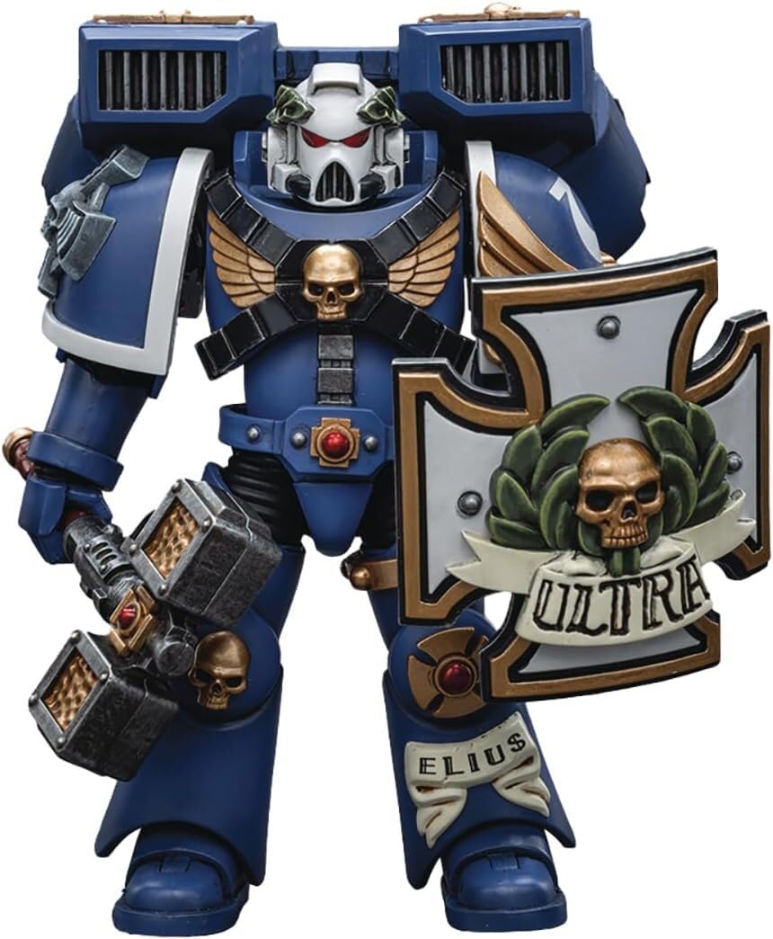 JoyToy Warhammer 40K: Ultramarines Vanguard Veteran with Thunder Hammer 1:18 Scale Action Figure