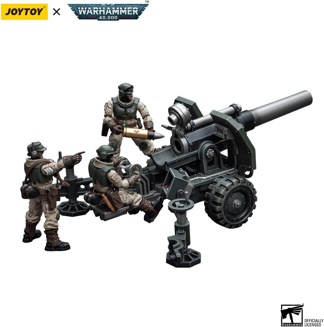 JoyToy Warhammer 40K: Astra Militarum Ordnance Team with Bombast Field Gun 1:18 Scale Action Figure