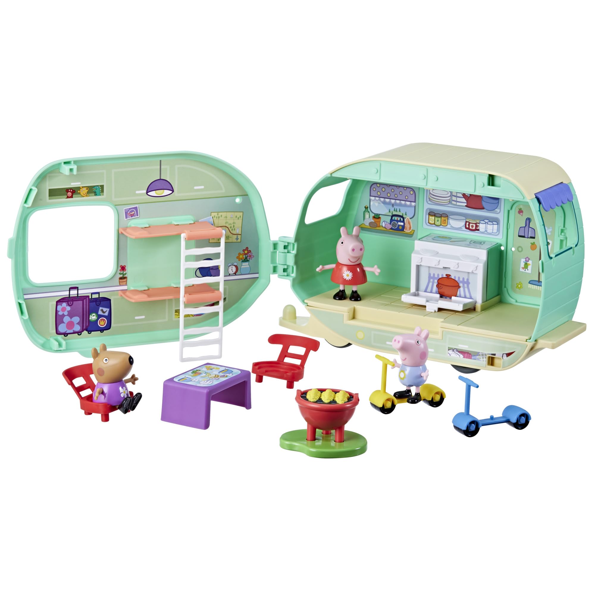 Peppa Pig Peppa's Caravan Playset, Color Rosa, Talla única (Hasbro F8863)