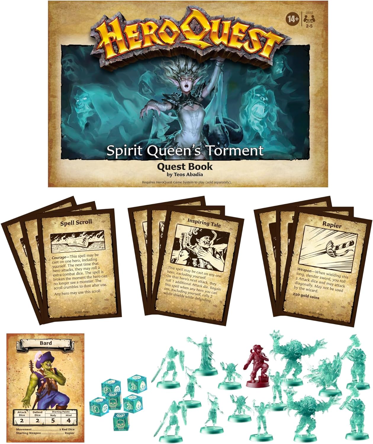 Avalon Hill HeroQuest Spirit Queen's Torment Quest Pack, Requires HeroQuest Game System to Play