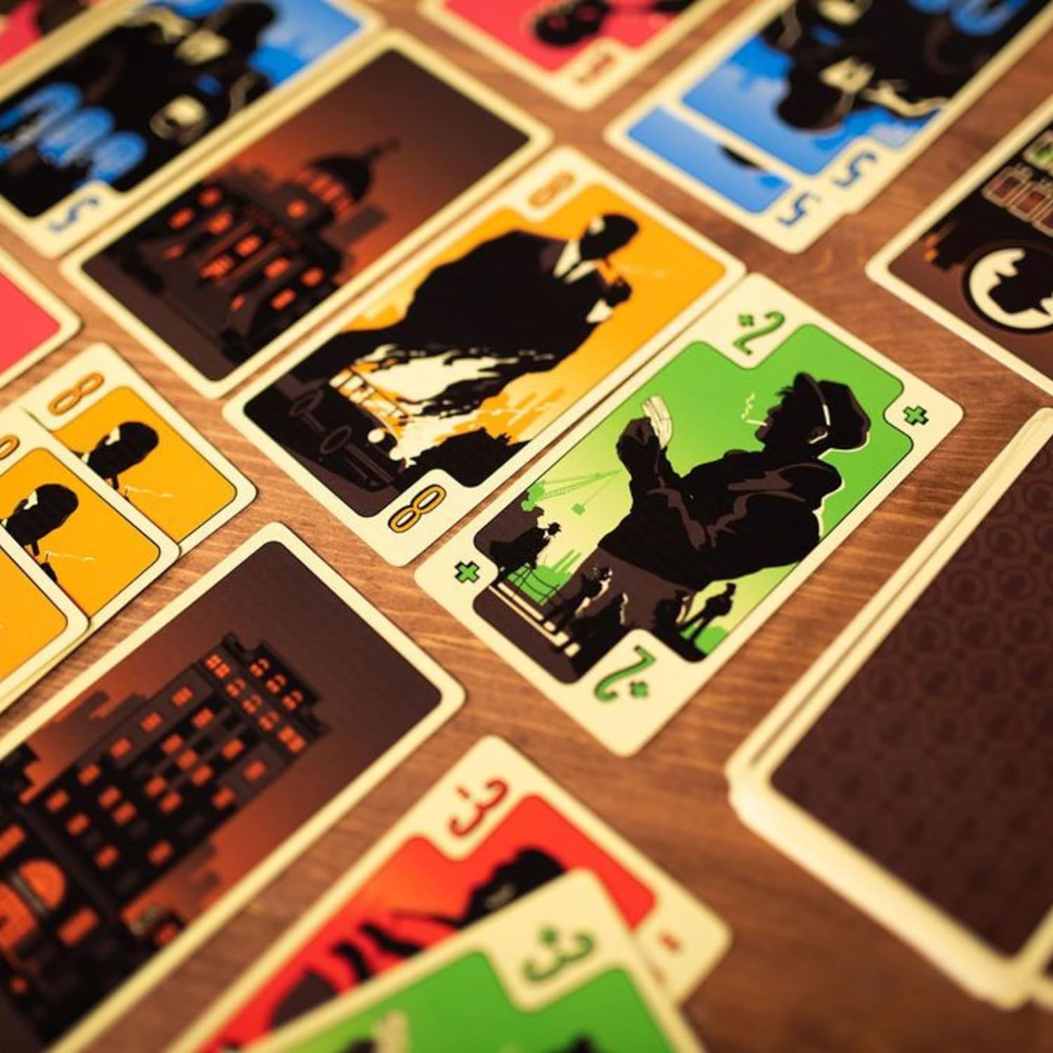 District Noir Card Game | Crime Themed Bluffing and Set Collection Strategy Game | Fun Family Game for Kids and Adults | Ages 10+ | 2 Players | Avg. Playtime 10-20 Minutes | Made by Pandasaurus Games
