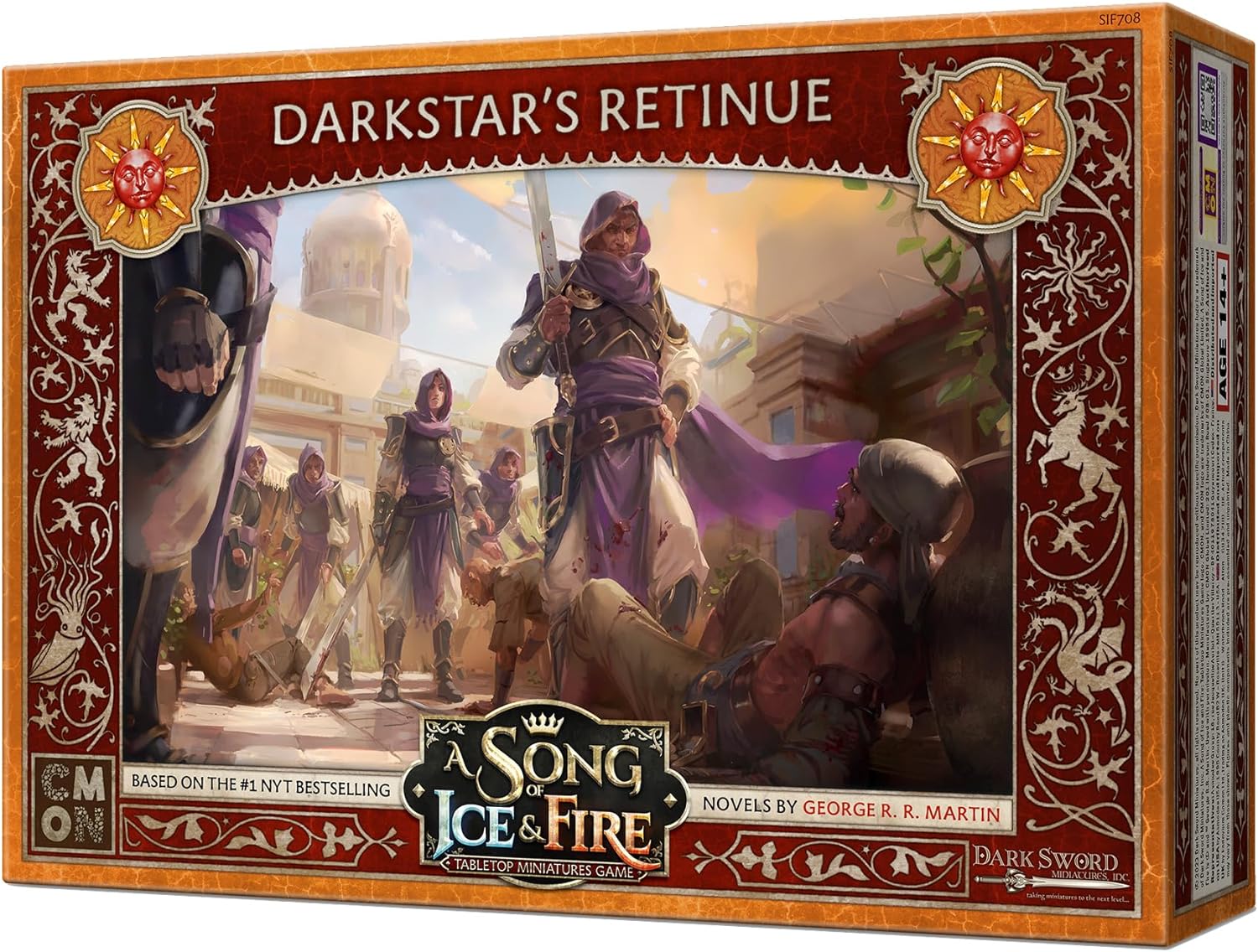 A Song of Ice and Fire Tabletop Miniatures Game Darkstar Retinue Unit Box - Lethal Warriors for Strategic Warfare, Strategiespiel für Erwachsene, ab 14 Jahren, 2+ Spieler, 45-60 Minuten Spielzeit