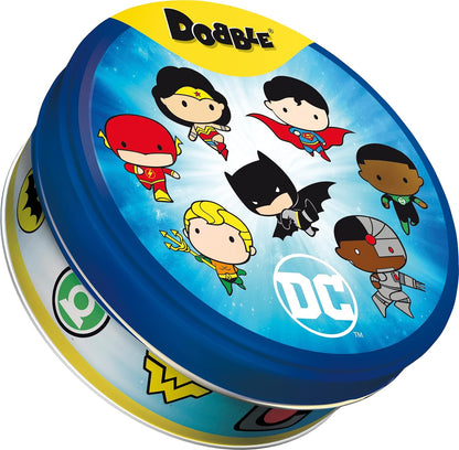 Asmodee | Dobble DC Justice League -  | Card Game | Ages 6+ | 2-8 Players | 15 Minutes Playing Time