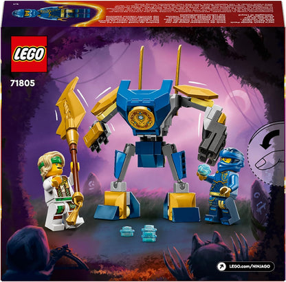 LEGO NINJAGO Jay’s Mech Battle Pack, Action Figure Toy for 6 Plus Year Old Boys, Girls & Kids, Dragons Rising Set with Ninja Character Jay Minifigure for Role-Play Fun, Small Gift Idea 71805