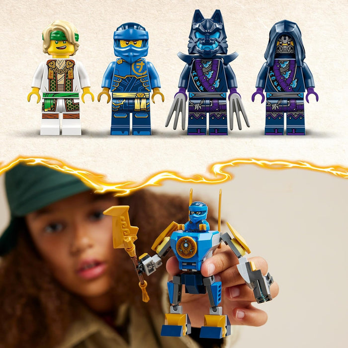 LEGO NINJAGO Jay’s Mech Battle Pack, Action Figure Toy for 6 Plus Year Old Boys, Girls & Kids, Dragons Rising Set with Ninja Character Jay Minifigure for Role-Play Fun, Small Gift Idea 71805