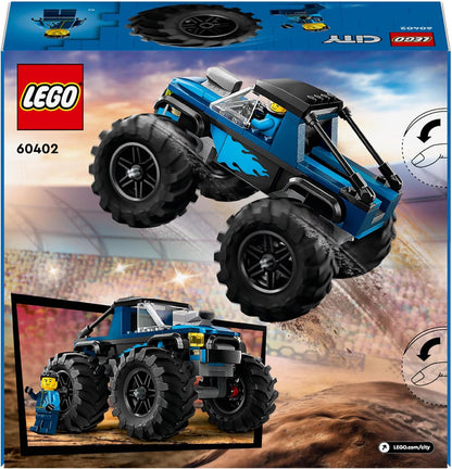 LEGO City Blue Monster Truck Toy for 5 Plus Year Old Boys & Girls, Vehicle Set with a Driver Minifigure, Creative Race Car Toys for Kids, Birthday Gift Idea 60402