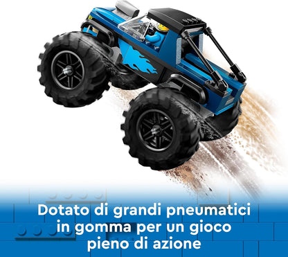 LEGO City Blue Monster Truck Toy for 5 Plus Year Old Boys & Girls, Vehicle Set with a Driver Minifigure, Creative Race Car Toys for Kids, Birthday Gift Idea 60402