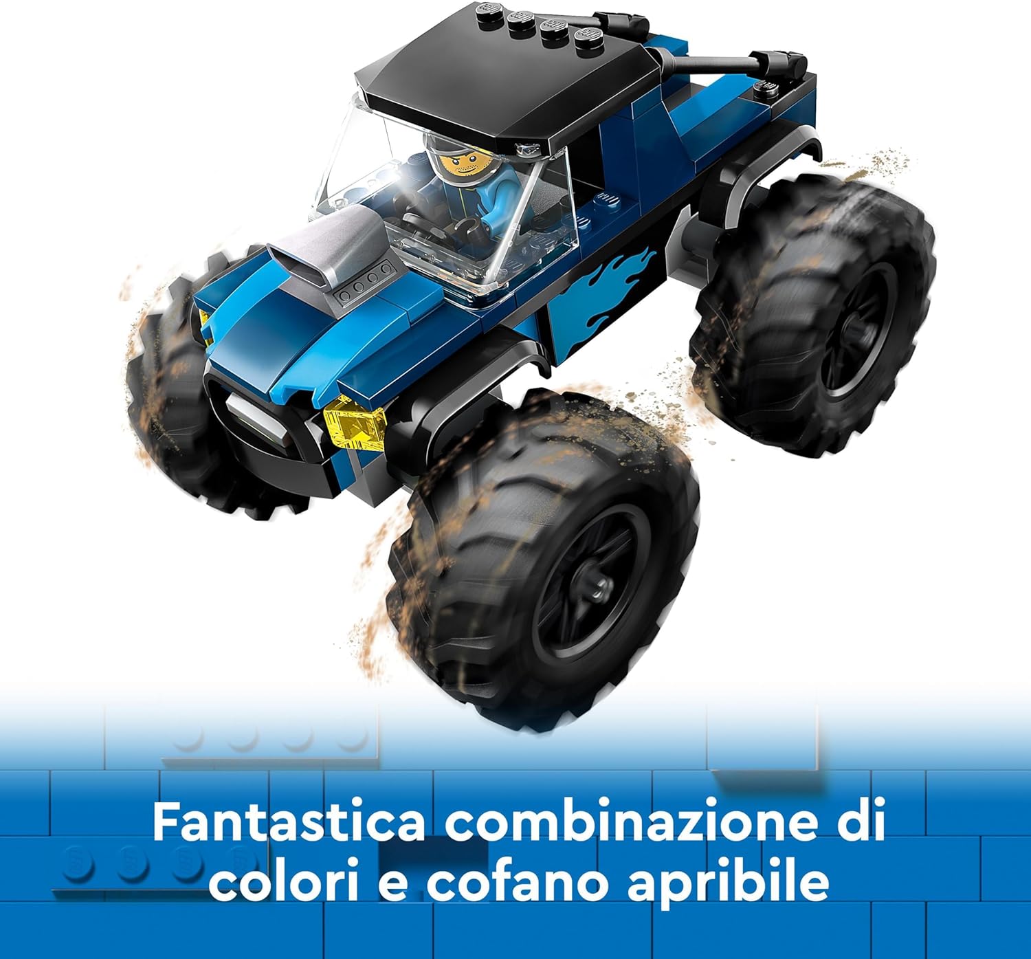 LEGO City Blue Monster Truck Toy for 5 Plus Year Old Boys & Girls, Vehicle Set with a Driver Minifigure, Creative Race Car Toys for Kids, Birthday Gift Idea 60402