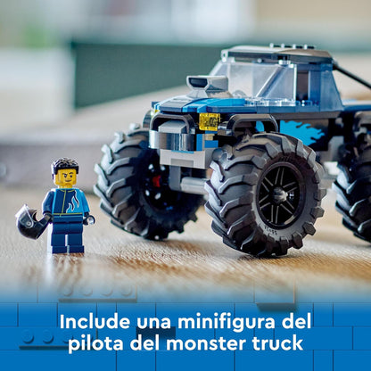 LEGO City Blue Monster Truck Toy for 5 Plus Year Old Boys & Girls, Vehicle Set with a Driver Minifigure, Creative Race Car Toys for Kids, Birthday Gift Idea 60402
