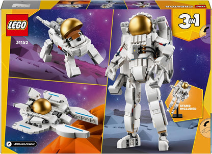 LEGO Creator 3in1 Space Astronaut Toy to Dog Figure to Viper Jet Model Kit, Educational Set for Boys, Girls & Kids Aged 9 Plus and Teenagers Kids' Bedroom Accessories, Space-Themed Gift Idea 31152 Toy