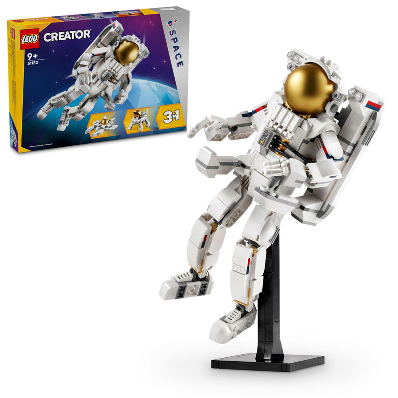 LEGO Creator 3in1 Space Astronaut Toy to Dog Figure to Viper Jet Model Kit, Educational Set for Boys, Girls & Kids Aged 9 Plus and Teenagers Kids' Bedroom Accessories, Space-Themed Gift Idea 31152 Toy