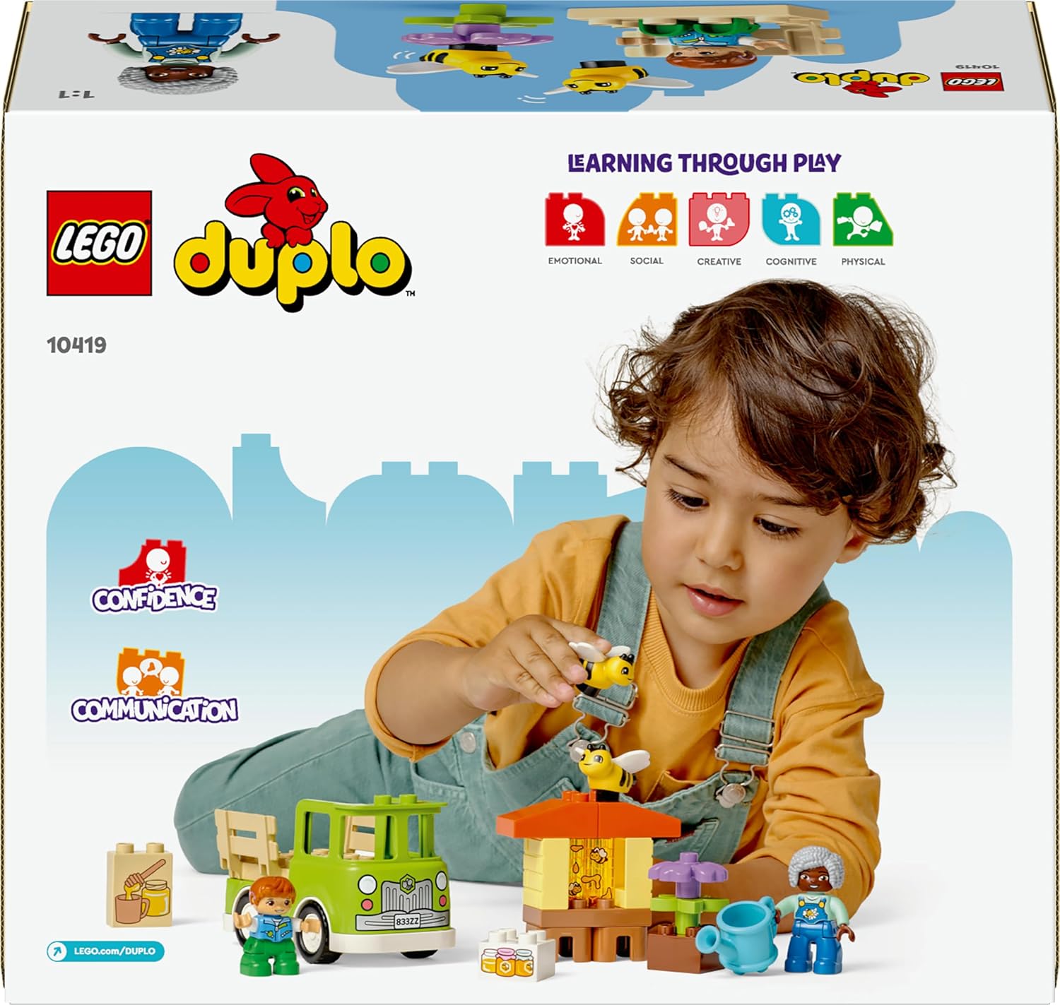LEGO DUPLO Town Caring for Bees & Beehives, Kids’ Learning Toy with Drivable Truck, Beehive and 2 Figures, Early Development and Activity Toys, Gifts for Toddlers, Boys & Girls Aged 2 Plus 10419